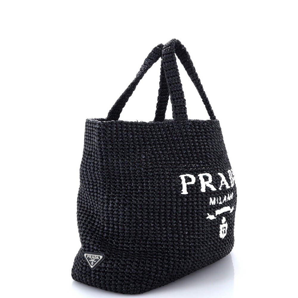 Prada Large Logo Tote Raffia - Picture 2 of 5